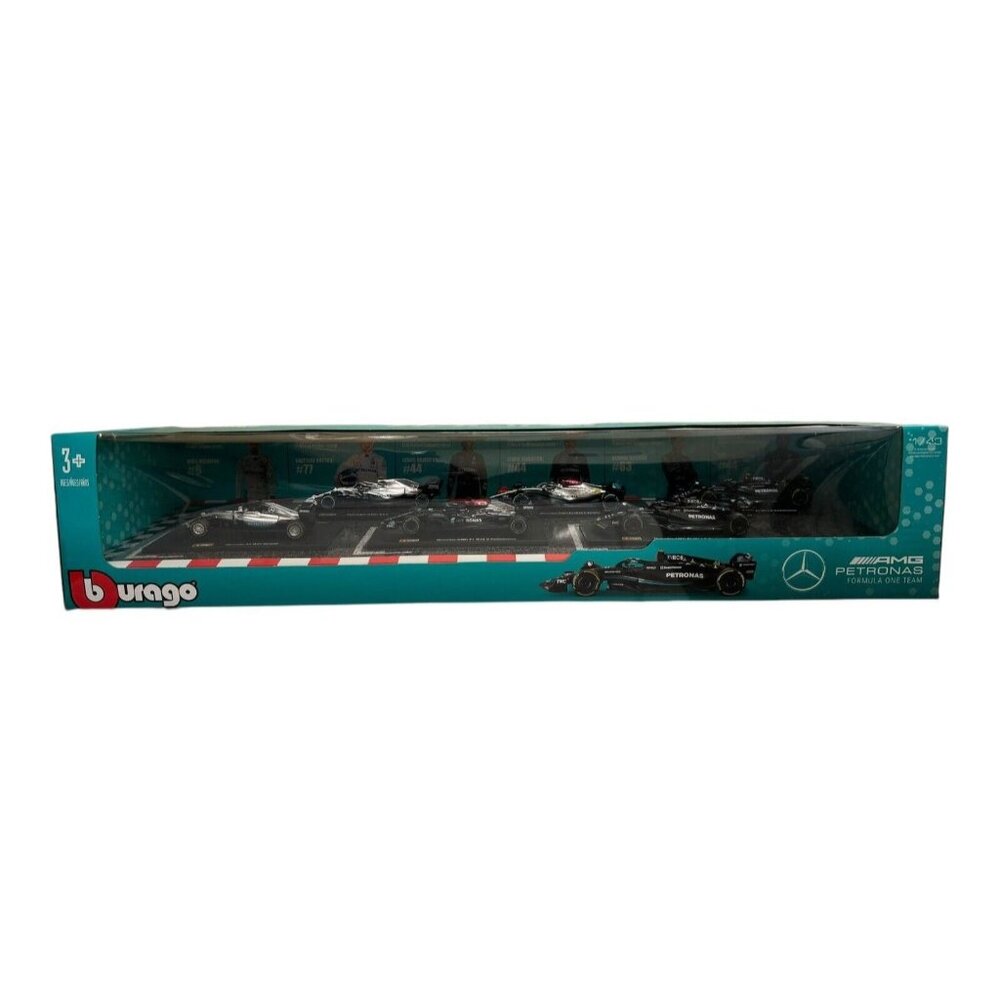 Bburago Mercedes Racing Formula F1 1:43 Scale Diecast Metal Cast 6 Pack NIB